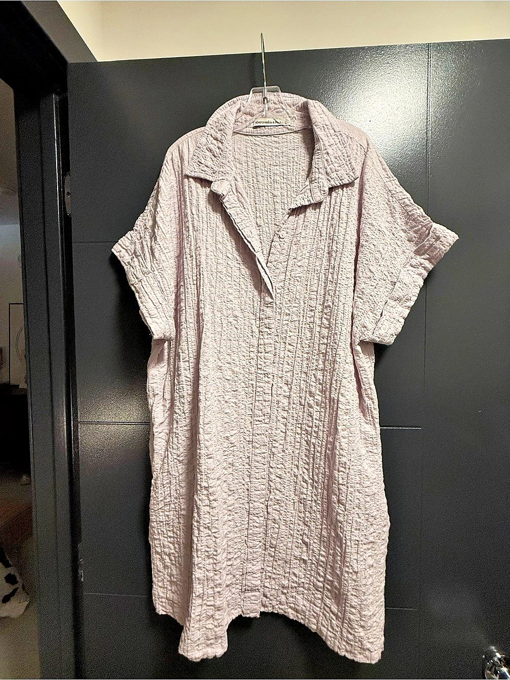 Abercrombie & Fitch Midi Shirt Dress Purple Size Medium